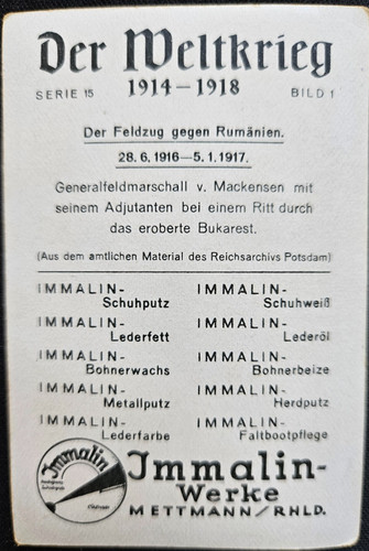 Sammelbilder der weltkrieg - der,