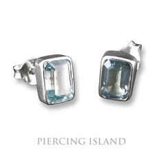 Blautopas Ohrringe Stecker