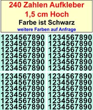 Zahlen 1,5 cm hoch Klebezahlen