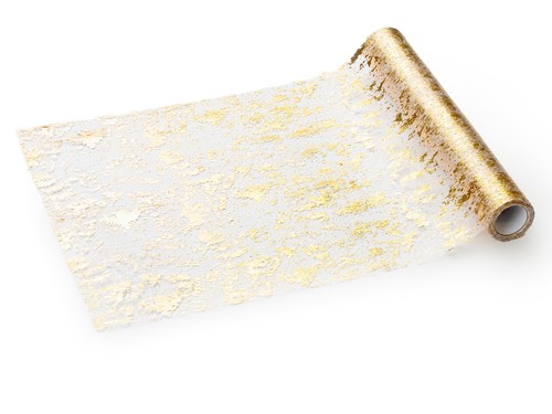 Tischläufer mit goldmuster - tischläufer,