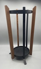 Schirmständer Regenschirmständer Holz Metall Mid Century Alt 60/ 70er Vintage