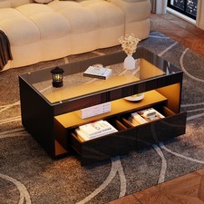 Schwarz glas couchtisch mit - couchtisch,