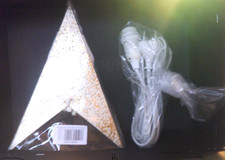 Weihnachtsstern elfenbein/gold mit zugehörigem Elektrokabel