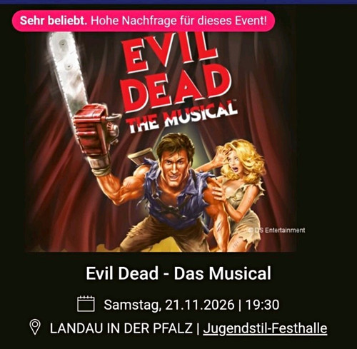 Tickets evil dead das - 2x, –