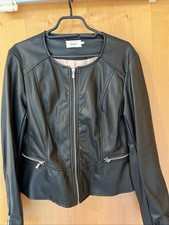 Damen-Jacke, Größe 40, schwarz, ONLY,  Kunstleder