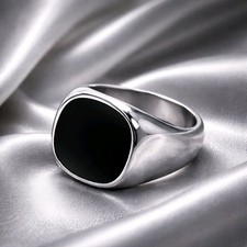 Silber Signet Ring, Grob