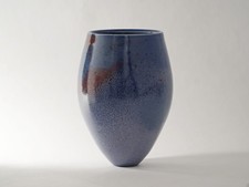 Unikat: blaue Künstler-Vase