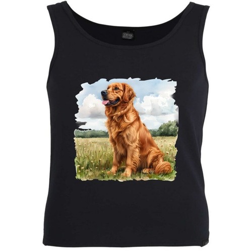 Tank top golden retriever - golden,