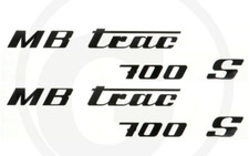 Aufklebersatz Motorhaube MB Trac 700 S links & rechts Mittelschalter für Unimog