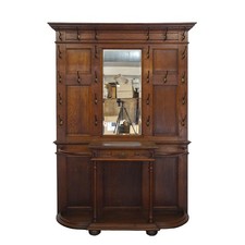 Garderobe Flurgarderobe Wandgarderobe Antik um 1880 aus Eiche B: 165 cm -11824-