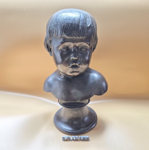 Antike bronze büste kind - büste,