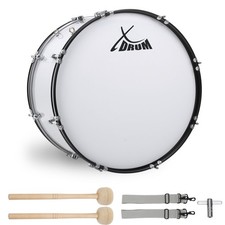 B-WARE Marsch Bass Trommel Marching Drum Grosse Trommel Weiss 24" x 12"