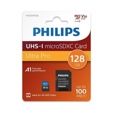 Philips microSDXC 128GB Ultra Pro UHS I U3 V30 A1 100MB s mit SD Adapter
