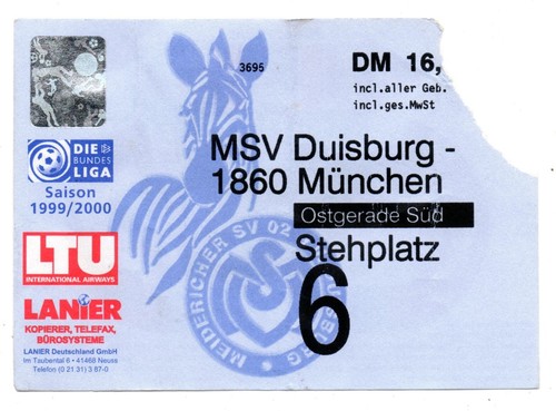 Ticket msv duisburg - bl, tsv