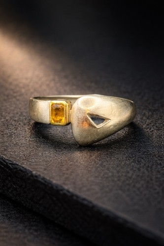 585er weißgold mit citrin - weißgold,