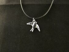 Taube Anhänger mit Kette Versilbert  Dove Vogel Brieftaube