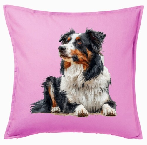 Kissenbezug pink border collie - pink,
