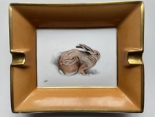 Hermès Vintage Porzellan Aschenbecher Motiv Kaninchen