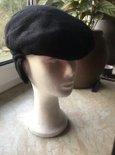Schiebermütze GATSBY Schirmmütze Gr. 57 Wollmix Schwarz m. Ohrenschutz Vintage