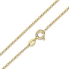 Rund-Ankerkette, Echt Gold585(14 Karat), ca. 1,2mm Breit, 45/42cm lang, Made in