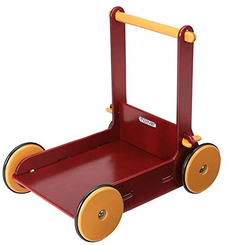 Lauflernwagen aus holz - lauflernwagen, rot