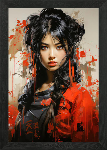 Schönes samurai mädchen - schönes,