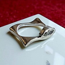 * Eleganter Damenring * Bergkristall * Modernist * Silber 925 * (1437)