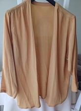 100% Seide Kimono In Goldener