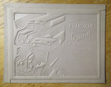 Alte geprägte Werbekarte