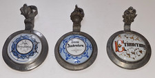 3 alte Zinndeckel mit