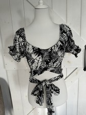 Forever 21 Top Oberteil T-Shirt Crop Schnüren 