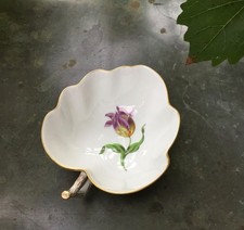 Meissen Porzellan Blattschale mit Asthenkel Schale Anbietschale Tulpe