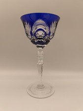 Römerglas Weinglas Peill & Putzler Kristall Überfang Blau R129