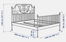 Metallbett 140x200 Leirvik mit