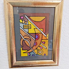 Seidenmalerei Bild mit Gold-Rahmen Wassily Kandinsky