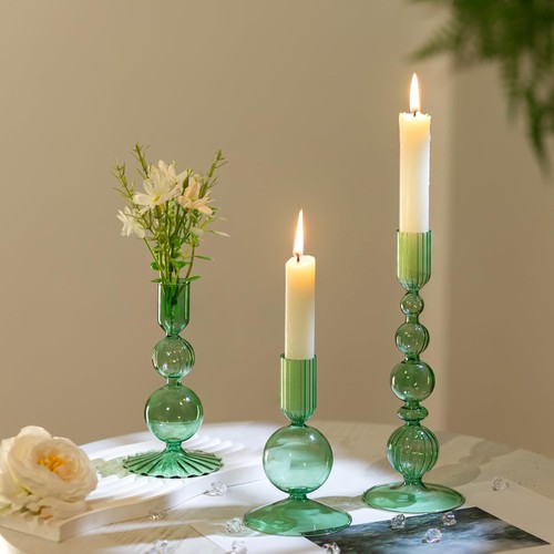 Kerzenständer glas bunt - kerzenständer,