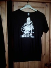 T-Shirt animal liberation, schwarz, Gr. XL