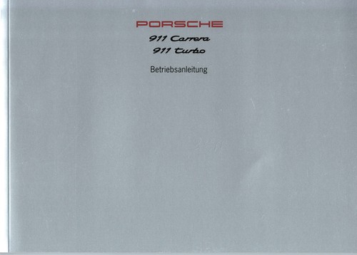 Porsche betriebsanleitung 911 - porsche,