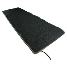 B-Ware Heizteppich 50x150cm 200Watt Schwarz/Anthrazit Fußwärmer Teppichheizung 