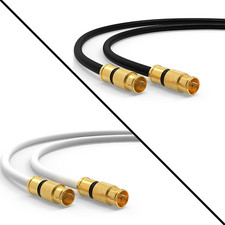 Sat Kabel TV Quick F-Stecker 135dB Satelliten Antennenkabel Router Internet UHD