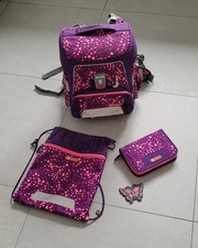 Step by Step, Ranzen, Rucksack, Schulranzen "Butterfly Night", 4-teilig
