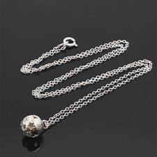 KETTE & KUGEL ANHÄNGER  AUS 925/- SILBER MIT ZIRKONIA SCHMUCKJAGD