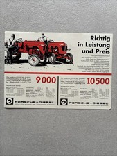 Original Prospekt Porsche Diesel Traktor Schlepper 2 Seiten Schlüter Fendt Lanz