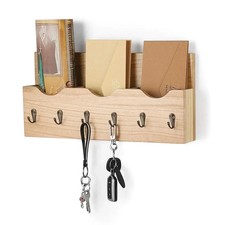 Nandae Holz-Post- und Schlüssel-Organizer zur Wandmontage Schlüsselbrett