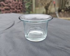 GLAS TINTENFUTTER FLANSCHEINSATZ FÜR SILBER TINTENKAMMER / FARBTOPF / KERZENHALTER