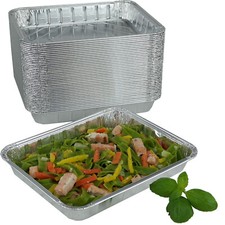 100 Aluschalen | Aluminium Assiette | Alumenüschale | ungeteilt | flach