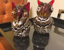 Glaseulen 2 Er Set Murano Art