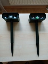 1/2x Solar Tiervertreiber Ultraschall Abwehr Marder Katzen Hunde Abwehr Schreck