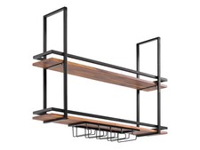 Hängeregal Aro 120cm Deckenregal Wandregal mit Weinglashalterung Weinregal Möbel