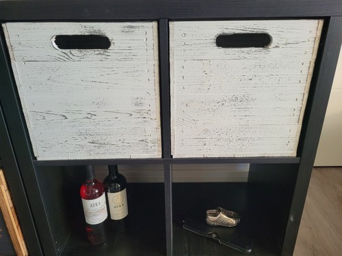 2er set holzbox vintage - set,